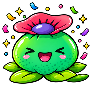 La mascota de Avalon Magic Plants, un cactus sonriente